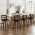thumbnail image 1 of LUE BONA 26" Counter Height Bar Stools Set of 4, Swivel Counter Stools with Back for Kitchen, Black, 1 of 7