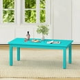 thumbnail image 1 of LUE BONA 42''L Patio Coffee Table,HDPS Rectangle Outdoor Coffee Table,Aruba Blue, 1 of 8