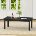 thumbnail image 1 of LUE BONA 42''Lx18''H Patio Coffee Table,HDPS Rectangle Outdoor Coffee Table,Black, 1 of 7