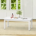 thumbnail image 1 of LUE BONA 42'' Patio Coffee Table,HDPS Rectangle Outdoor Coffee Table,White, 1 of 7