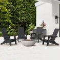 LUE BONA Folding Adirondack Chairs Set of 4, HDPS Poly Modern