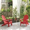 thumbnail image 1 of Dycanpo Folding Adirondack Chairs Set of 2,Fire Pit Patio Garden Chair with Cup Holder,Bright Red, 1 of 7