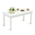 thumbnail image 1 of LUE BONA Outdoor Coffee Table Rectangle, HDPS Patio Tables for Outside, 17.7"x 35"x17.7",White, 1 of 8