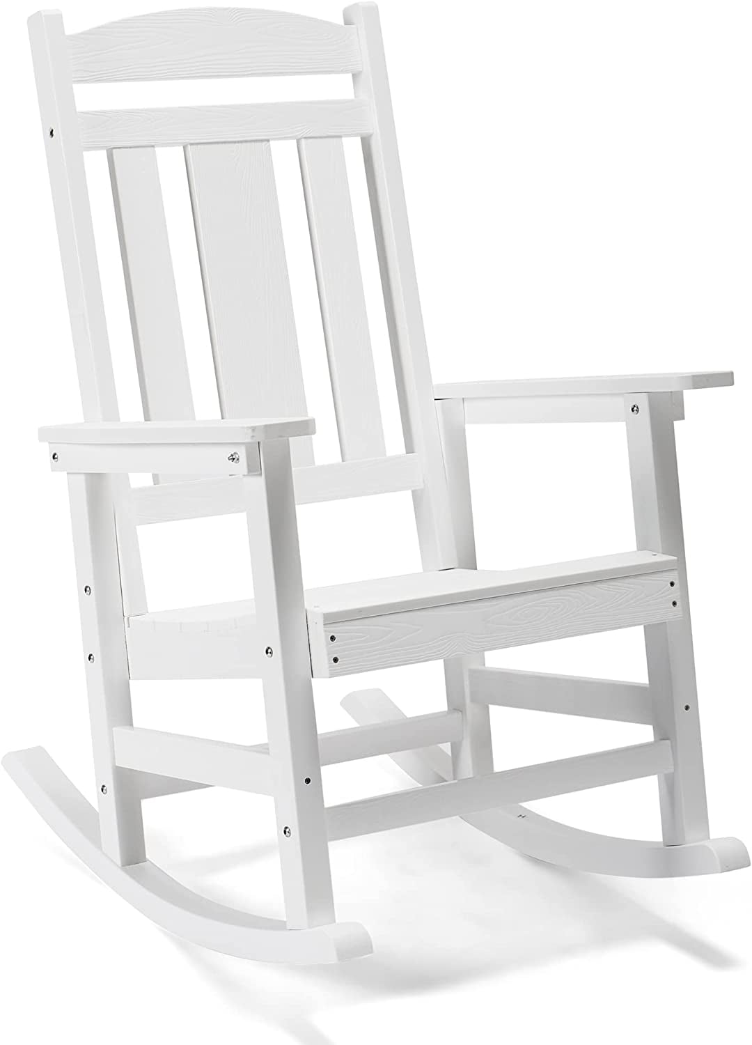 LUE BONA Rocking Chair Outdoor, Weather Resistant Poly Plastic Rocker ...