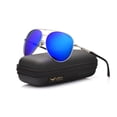 thumbnail image 1 of LUENX Aviator Sunglasses for Unisex Polarized Mirror with Case - 60mm (Dark Blue) - New, 1 of 3