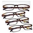 thumbnail image 1 of LUFF 4Packs Resist Blue-Ray Resin Reading Glasses for Man/Woman,2.0x, 1 of 7