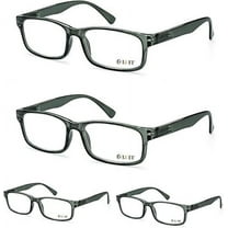 LUFF Unbreakable Reading Glasses for Women,4PCS Blue Light Blocking Reading Glasses Men,Comfortable Spring Hinge Readers