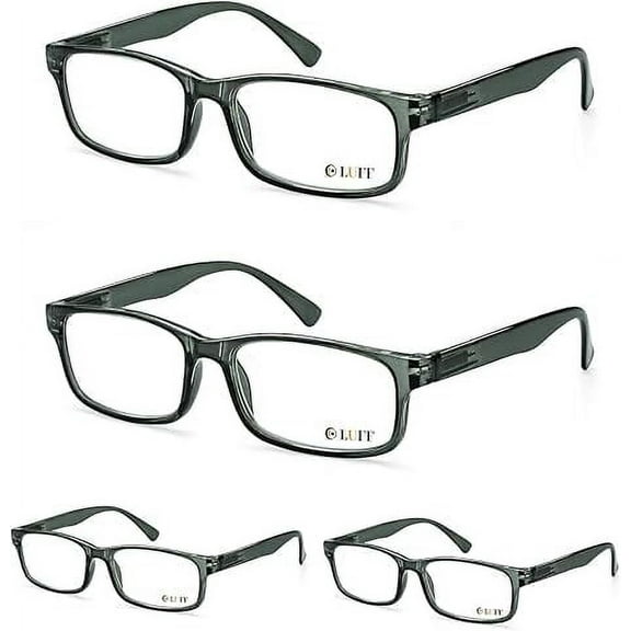LUFF Unbreakable Reading Glasses for Women,4PCS Blue Light Blocking Reading Glasses Men,Comfortable Spring Hinge Readers