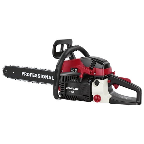 LUGBING 58cc 2-Stroke Gas Chainsaw, 20 Inch Guide Bar Gasoline Powered Chain Saw for Wood Cutting Tree Pruning
