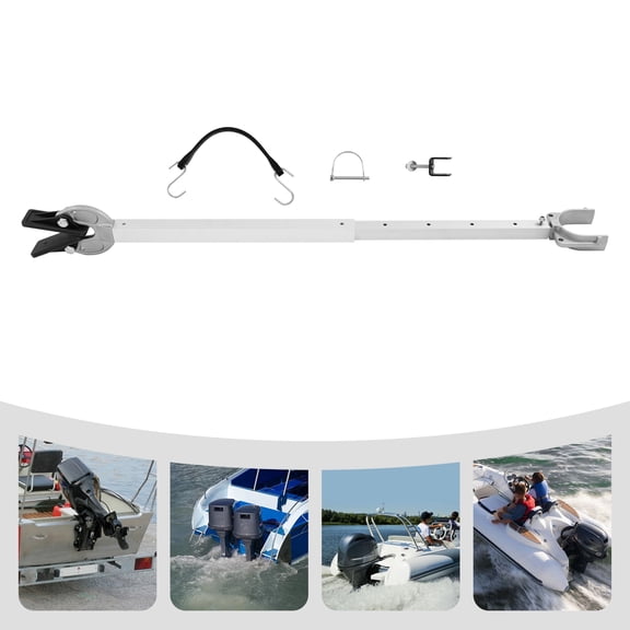 LUGBING Adjustable Transom Saver, 23-35 in, Durable Boat Transom Support for Outboard Motors Up to 100HP