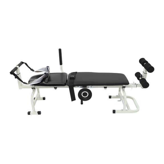 LUGBING Back Stretch Bench, Multifunctional Neck Stretcher, Height Adjustable Cervical Lumbar Traction Bed with 330 LBS Maximum Load for Home Clinic Wellness Center Spine Care