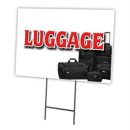 LUGGAGE 12"x16" Yard Sign & Stake | Advertise Your Business | Stake Included Image On Front Only | Made in The USA
