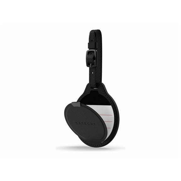 Satechi FindAll Smart Luggage Tag with Find My, TSA-Friendly, Airport Tracking, Left-Behind Alerts, Loud Audible Chime, Wireless Rechargeable, Works with iPhone, iPad, Mac  Black