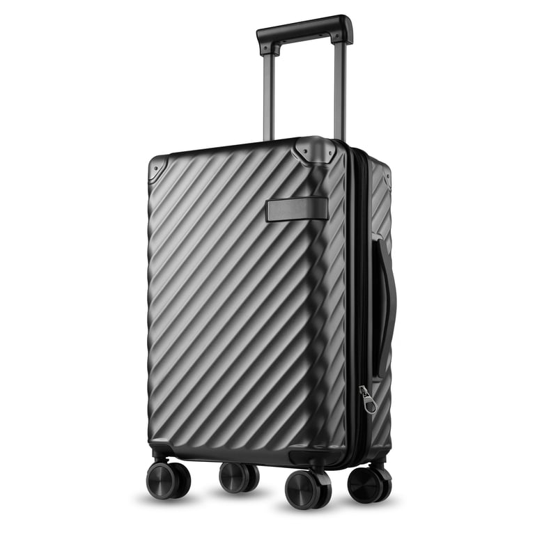 LUGGEX Hard Shell Airplane Made Carry on Luggage, Expandable
