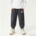 thumbnail image 1 of LUGOGNE Boys Jogger Pants Warm Fleece Lined Active Sweatpants Textured Kids Fall Winter Clothing with Pockets Gray,Size 9, 1 of 9