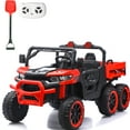 thumbnail image 1 of LUIBAS 24V 4WD 2-Seater Kids Ride on Car with Remote Control, Battery Powered Ride On Truck Electric Vehicle Toys for Boys Girls, 6 Wheels Dump Truck w/Electric Dump Bed, Red, 1 of 7
