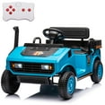 thumbnail image 1 of LUIBAS 24V 4WD Kids Ride on Golf Cart Battery Powered Toy Tractor Ride-On Electric Car Ride on Truck with Remote Control, Bluetooth, Music, Rear Storage Box, EVA Rubber Tires, Blue, 1 of 7