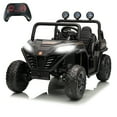 thumbnail image 1 of LUIBAS 24V 4WD Kids Ride on UTV Off-Road Ride on Truck Buggy Car Battery Powered Electric Vehicle 4 Wheeler with Remote Control, Music, LED Lights, Bluetooth, Storage Trunk, for Girls Boys, Black, 1 of 7