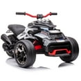 thumbnail image 1 of LUIBAS 24V Kids ATV Ride On Motorcycle Electric 3 Wheeler Ride-On Electric ATV Kids Ride On Toys for Kids with Battery Powered Motor, EVA Wheels, w/LED Lights, Bluetooth, MP3 for 3+ Years, Black, 1 of 6