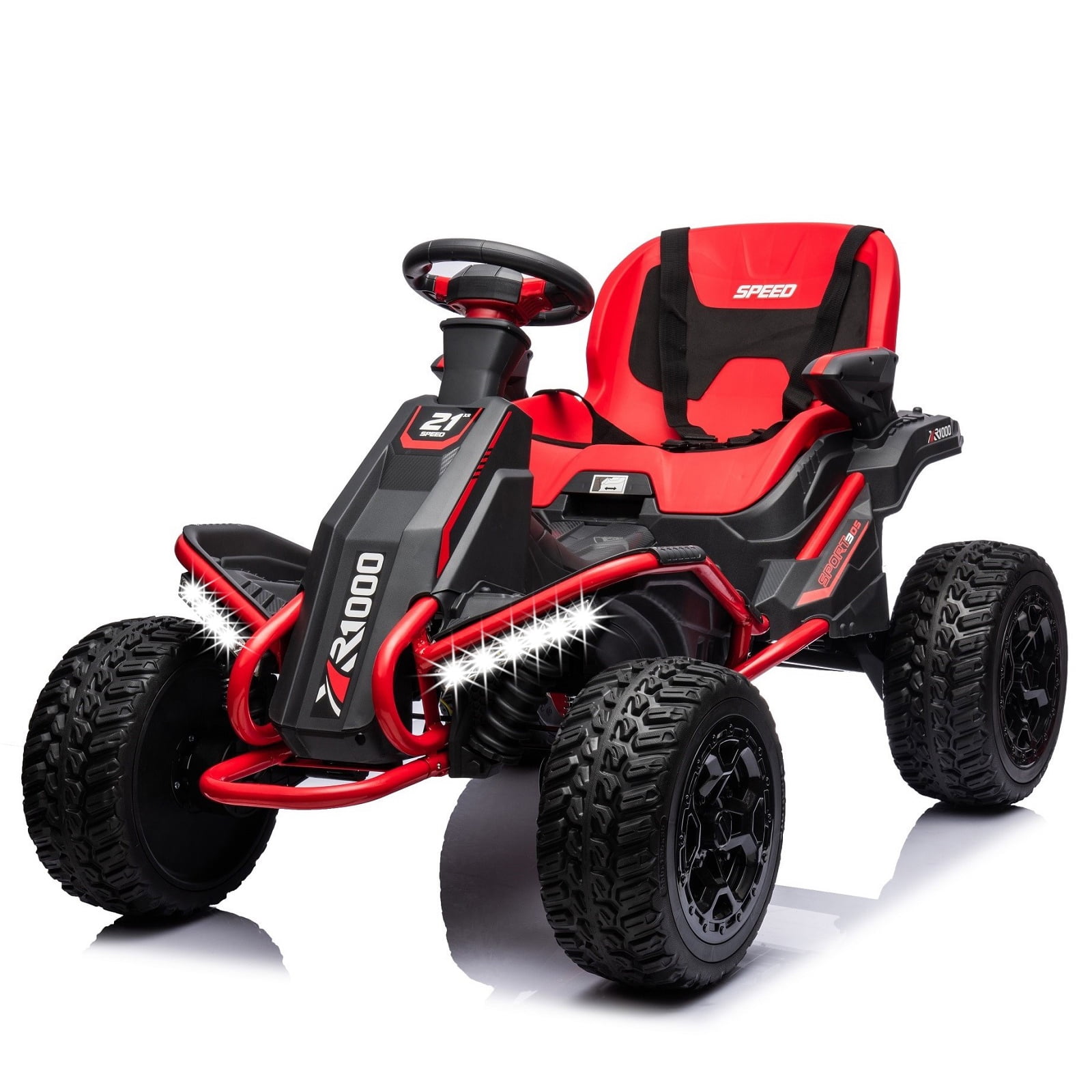 Red 24V Electric Off-Road UTV Ride-On with Remote Control