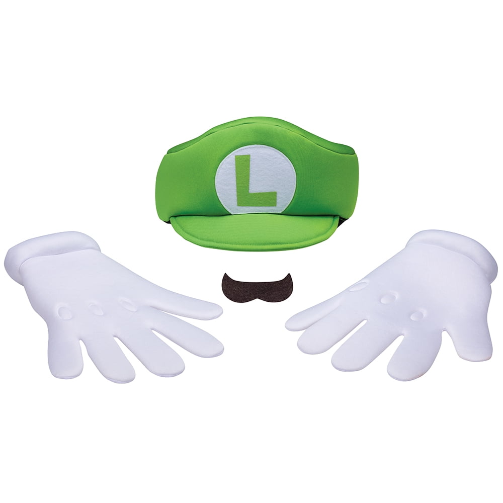 Nintendo Super Mario Bros. Luigi Halloween Accessory Kit for Adults, by Disguise
