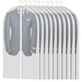 thumbnail image 1 of LUIISIS 10 Pack 40" Clear Garment Bags,  Dust-Proof Suit Protector Cover Bag with Zipper, Hanging Clothes Bags Dress Bag for Dresses, Suit, Coat Closet Clothes Storage, 1 of 7