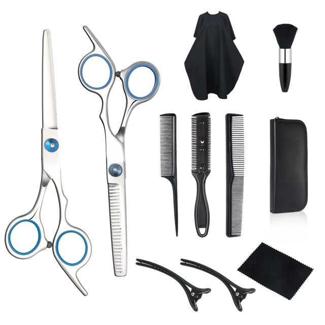 LUIISIS 11Pcs Professional Hair Cutting Scissors Kit, Thinning Shears