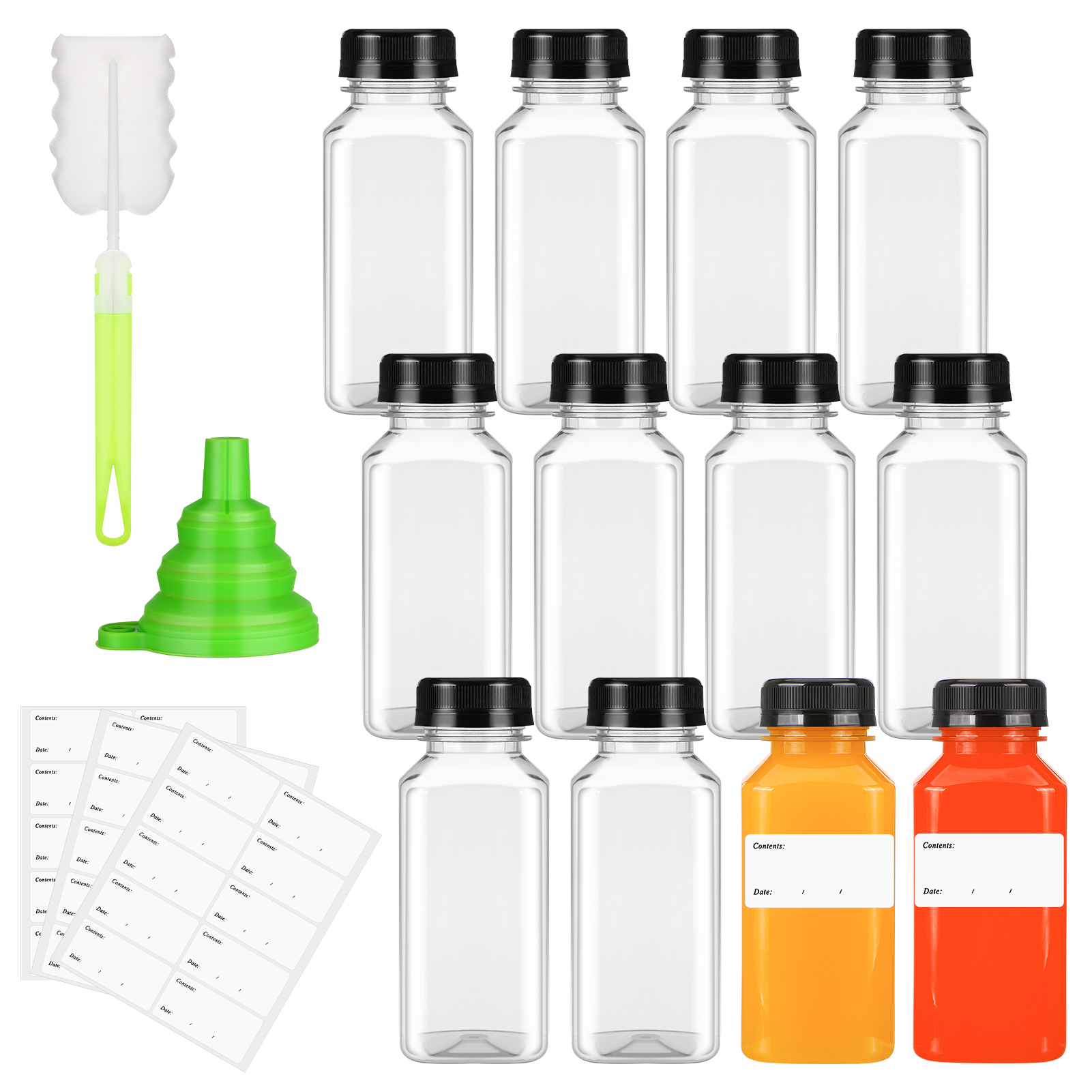 Visland Travel Plastic Drinking Bottle Plastic Airtight Lids, Reusable