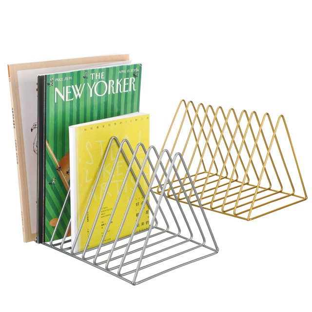 LUIISIS 2 PCS Triangle File Folder Racks and Magazine Holder, 10