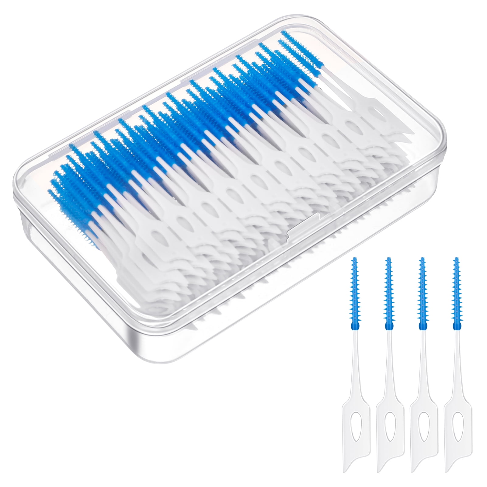 LUIISIS 200 Pcs DualUse Interdental Brushes, Portable Silicone Dental