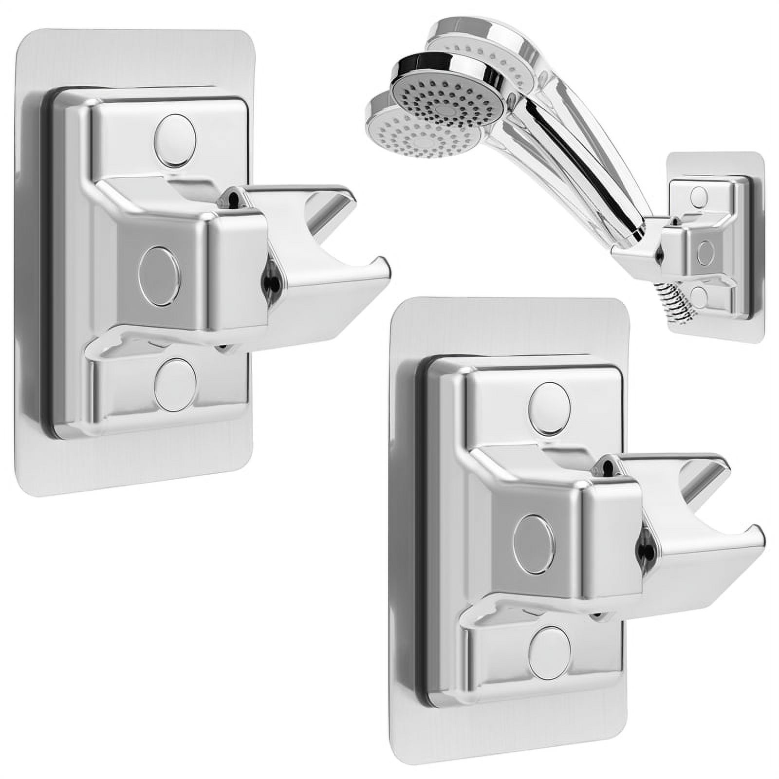 Shower Head Handset Holder Chrome Bathroom Wall Mount Adjustable