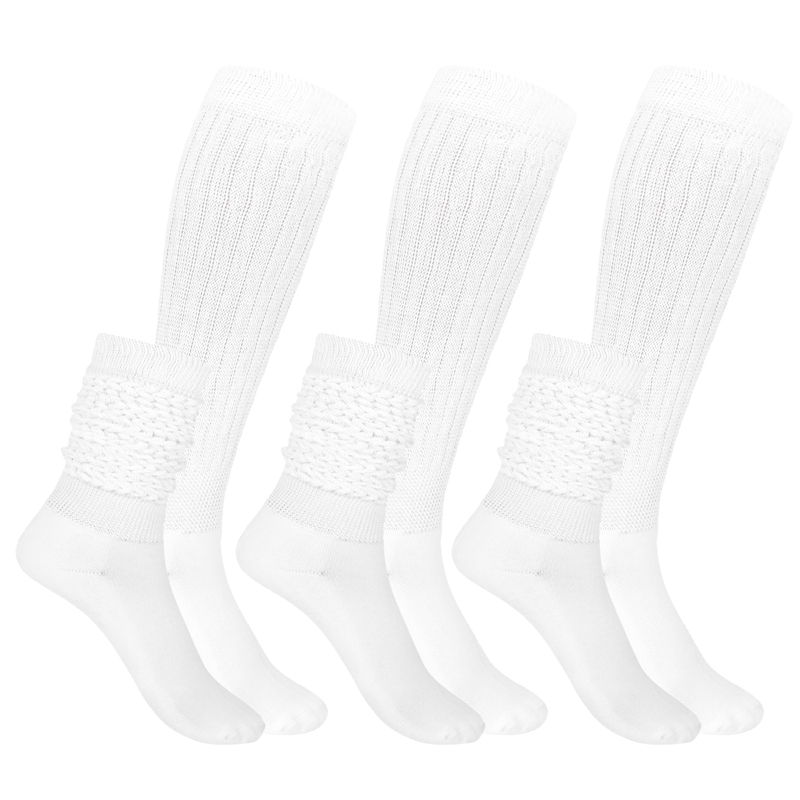 LUIISIS 3 Pairs Slouch Socks for Women, Female Leg Warmers Scrunch