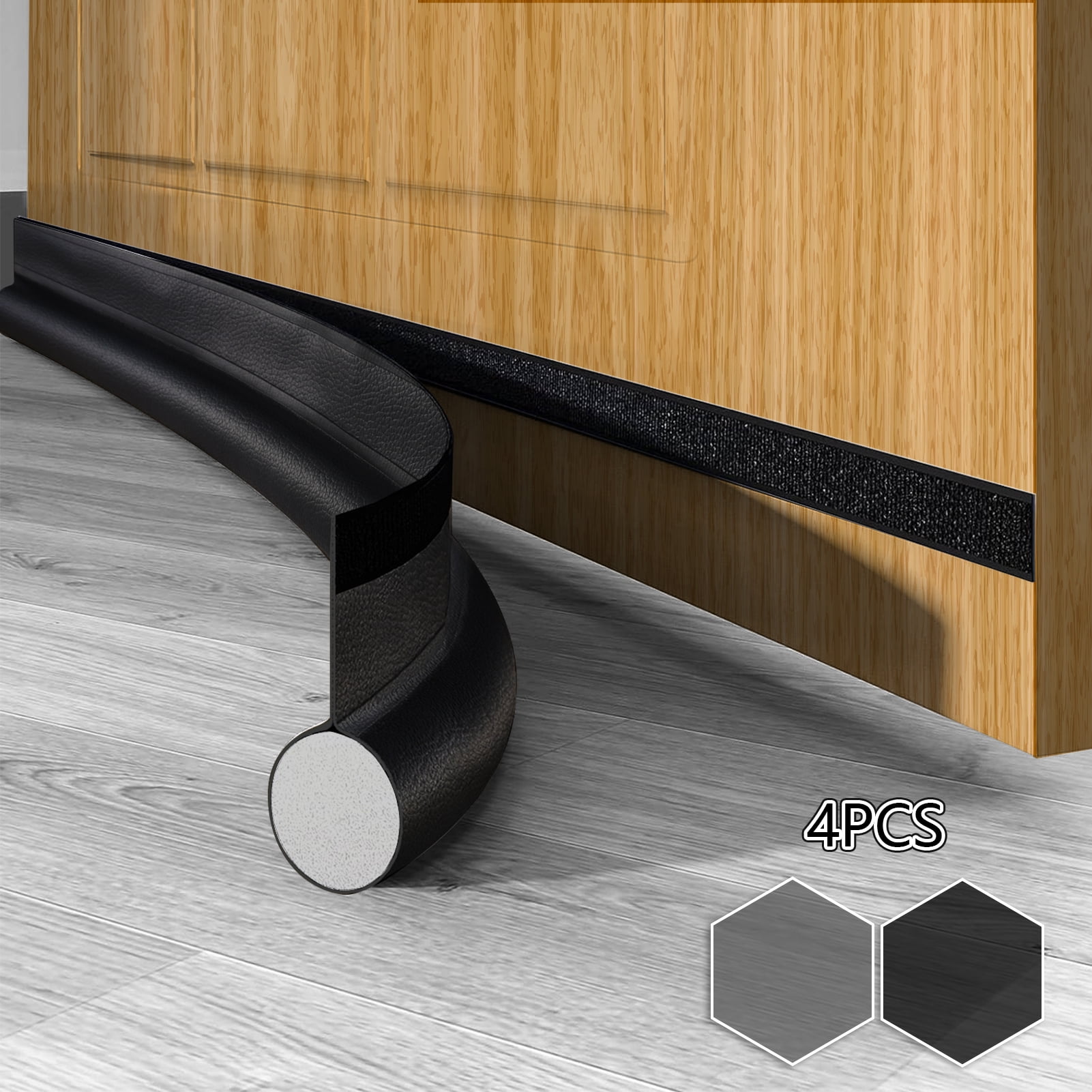 LUIISIS 4 PCS Door Draft Stopper, Draft Stopper for Bottom of Door