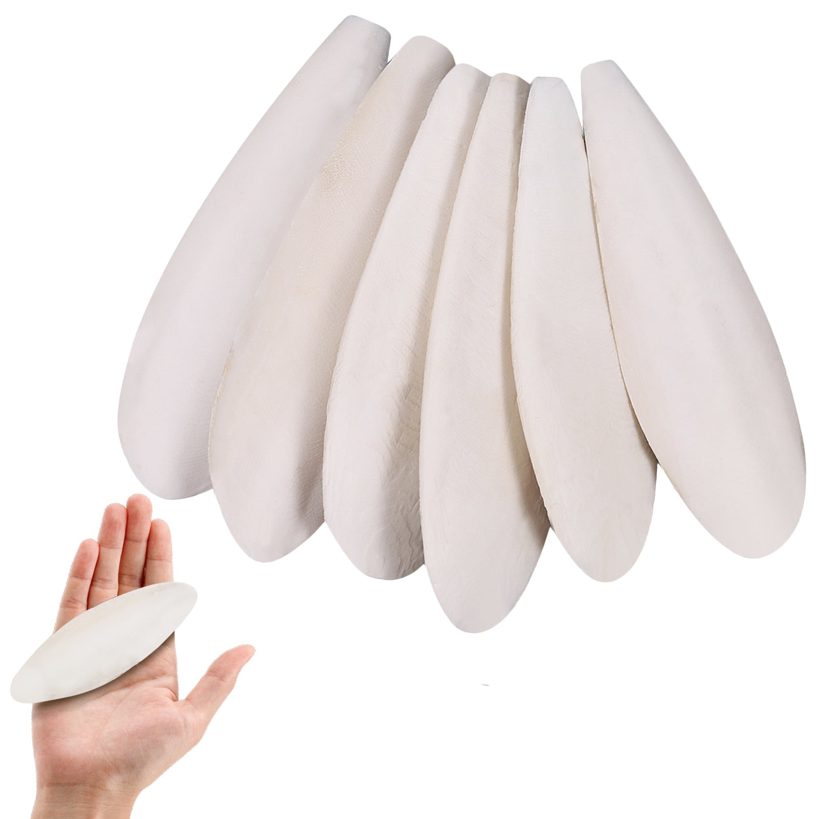 LUIISIS 6 Pack Natural Cuttlebone, 4.3-5 Inches Pure Cuttlefish Bones for Birds, Cuddle Bone Bird Chew Toy, Cuttlebone with Vitamins for Parrots, Cockatiels, Tiger Turtles, Snails