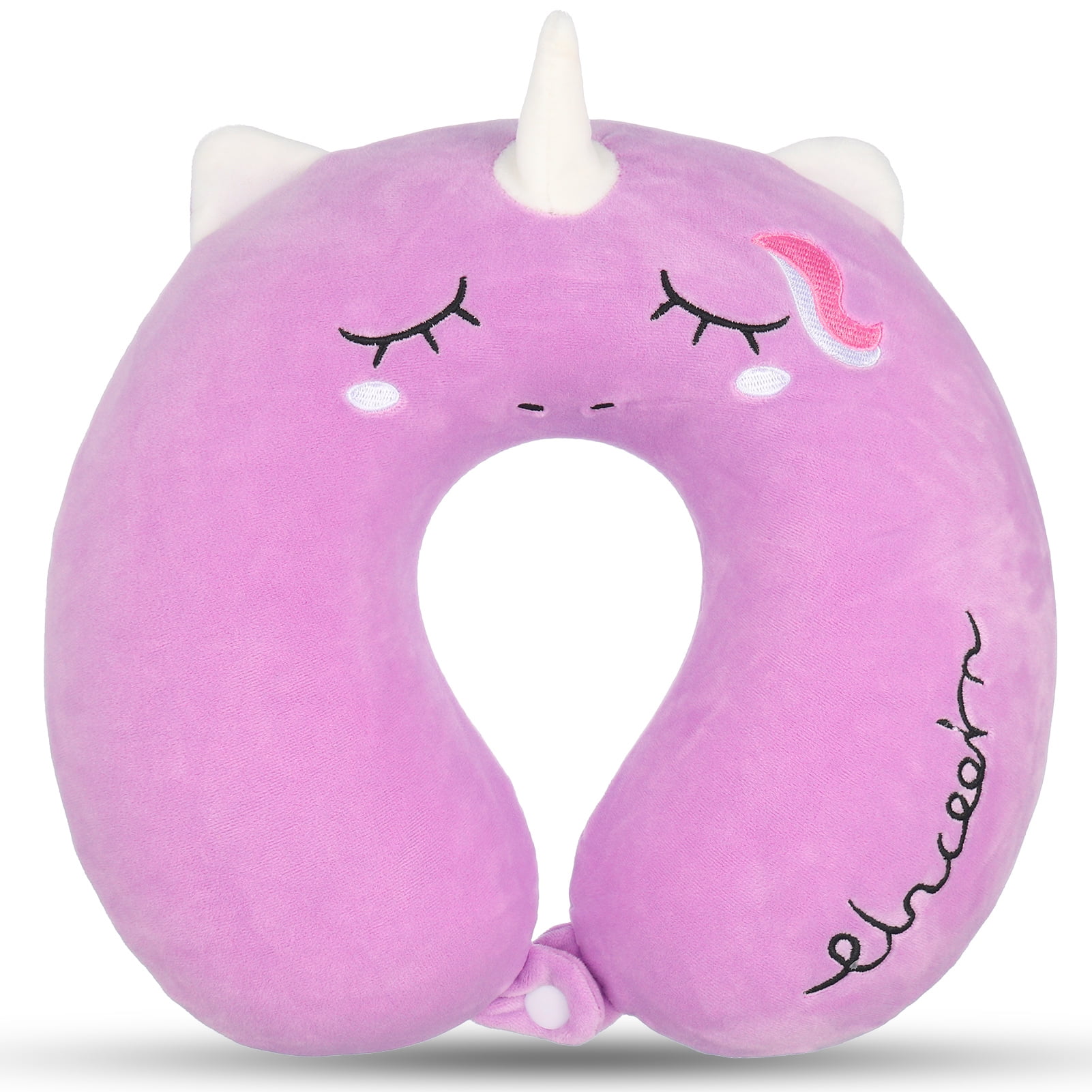 LUIISIS Travel Pillow for Kids Adults, Pure Memory Foam UShaped, Neck