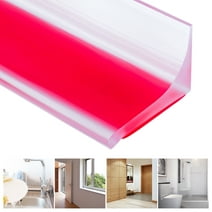 LUIISIS Waterproof Seal Strip, 19.7 FT Dry Wet Separation Seal Strip,  Rubber Retention Water Barrier, Self-Adhesive Flexible Water Retaining Strip for Bathroom, Kitchen(Transparent)