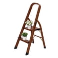 thumbnail image 1 of LUISLADDERS 2 Step Ladder Woodgrain Aluminum Folding Step Stool Sturdy Lightweight Ladders, 1 of 9