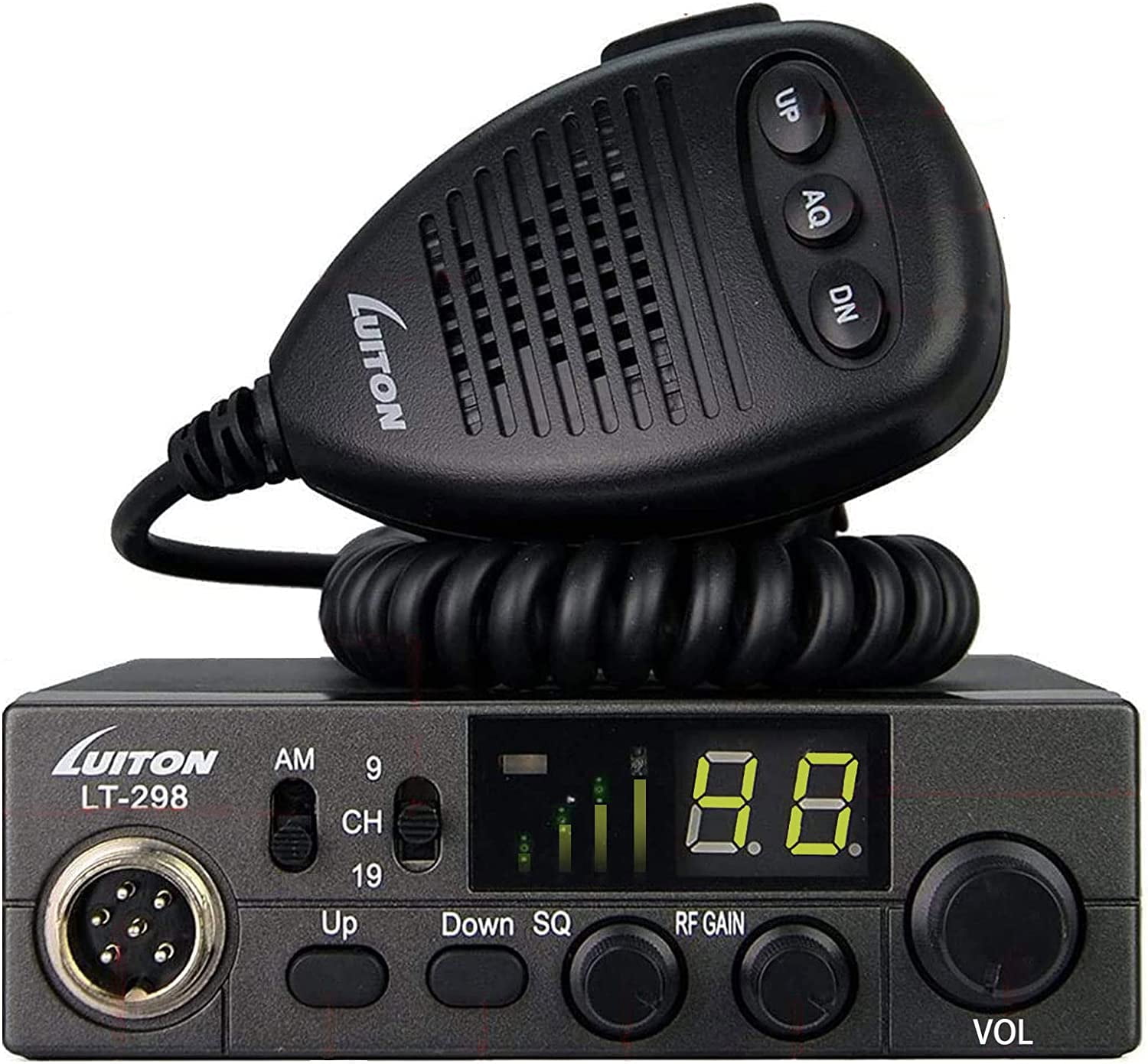 LUITON 40-Channel CB Radio LT-298 Compact Design with External Speaker Jack, Large Easy to Read LED Display Compatible with 12-24V Voltage