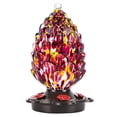 thumbnail image 1 of LUJII Pine Cone Shaped Hand Blown Glass Hummingbird Feeder for Outdoors Hanging, Rust Proof & Leak Proof, 25 fl.oz, Unique Gift for Bird Lover, Garden & Backyard Decor, Purple, 1 of 7