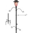 thumbnail image 1 of LUJII Solar Shepherds Hooks for Outdoors, Bird Feeder Pole with 4 Adjustable Hangers and 1 Flag Holder, Garden Stand for Hummingbird Feeders, Wind Chimes, Plant Baskets, Lanterns (Purple), 1 of 7