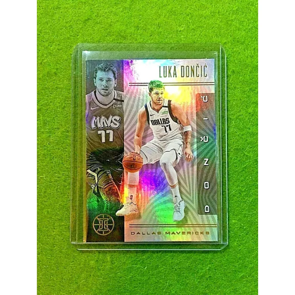 LUKA DONCIC PRIZM CARD JERSEY #77 MAVERICKS REFRACTOR 2019 Panini Illusions