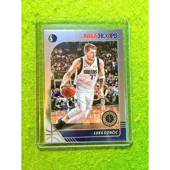 LUKA DONCIC SILVER CHROME CARD JERSEY #77 MAVERICKS 2019-20 Hoops PREMIUM STOCK