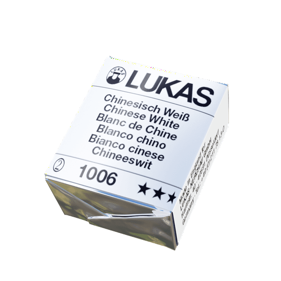 LUKAS 1862 Aquarell Artists' Watercolor Pans, Chinese White Half Pan - Vibrant Professional Grade Watercolor Paint - Easy-to-Wet, Intense Color, Long-lasting - Ideal for Professional Watercolorists