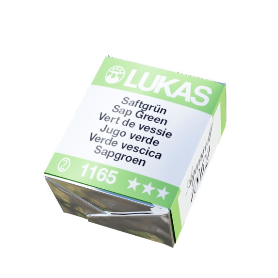 LUKAS 1862 Aquarell Artists' Watercolor Pans, Sap Green Half Pan - Vibrant Professional Grade Watercolor Paint - Easy-to-Wet, Intense Color, Long-lasting - Ideal for Professional Watercolorists