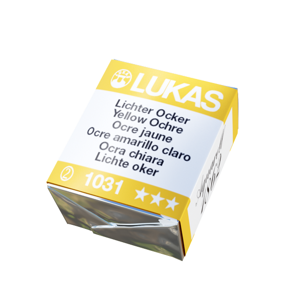 LUKAS 1862 Aquarell Artists' Watercolor Pans, Yellow Ochre Light Half Pan -Vibrant Professional Grade Watercolor Paint -Easy-to-Wet, Intense Color, Long-lasting -Ideal for Professional Watercolorists