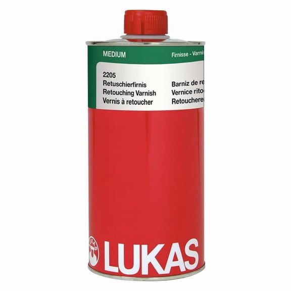 LUKAS Oil Painting Medium - Retouch Varnish For Temporary Protection and For Retouching Work - [1 Liter]