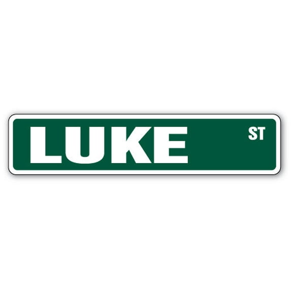 LUKE Street Sign Childrens Name Room Sign | Indoor/Outdoor | 30" Wide