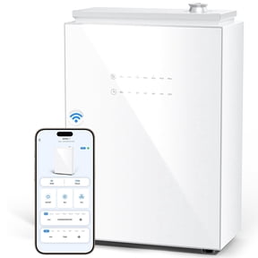 LULACHE Essential Oil Diffuser - HVAC System, 5500 Sq.ft Waterless Diffuser for Large Home, Hotel, Office, Wifi & Bluetooth App Control, 500ml,White
