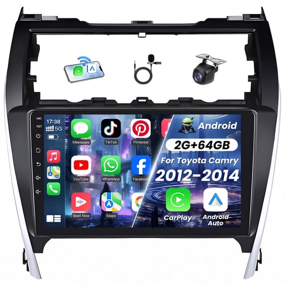 Android Auto Notifications LULAION 2+64GB Android 15 Stereo for Camry 2012‑2014, 10
