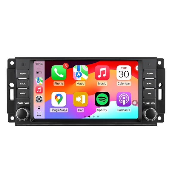 LULAION Android 7" Touchscreen Stereo for 20072018 Jeep Wrangler JK & 20092012 Ram 1500 Carplay/Android Auto, Bluetooth, SWC, FM, Backup Cam, 4+64GB